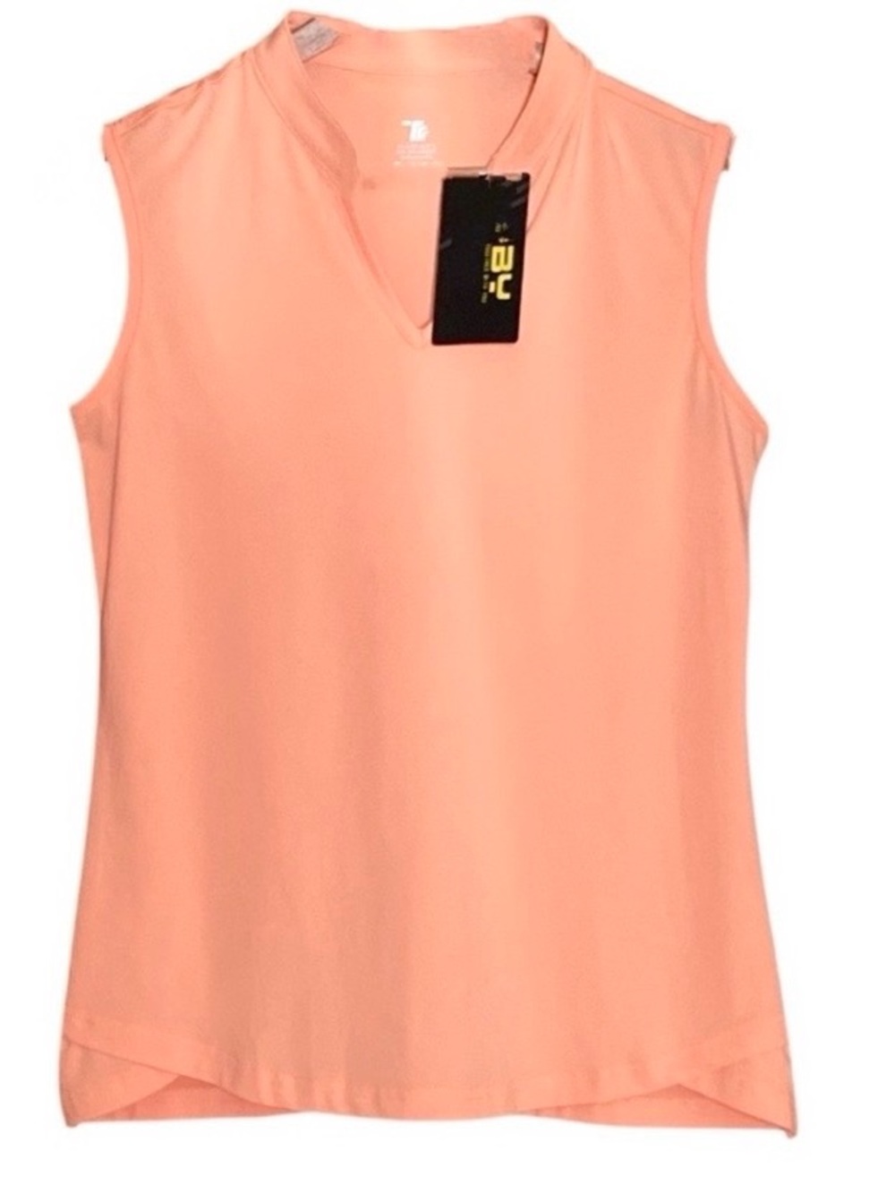 Women’s Coral Sleeveless Athletic Top Golf Tennis Workout Stretch Tank Small NWT